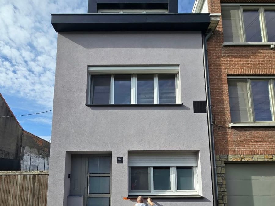 Crepi-afwerking nieuwbouw